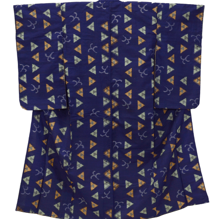 Vintage Kimono in Indigoblau aus der Zeit ca. 1930–1950.