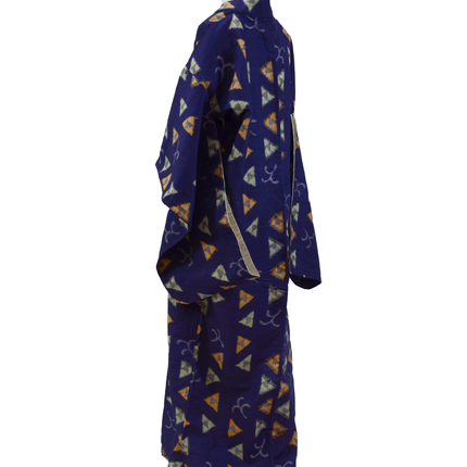 Vintage Kimono in Indigoblau aus der Zeit ca. 1930–1950.