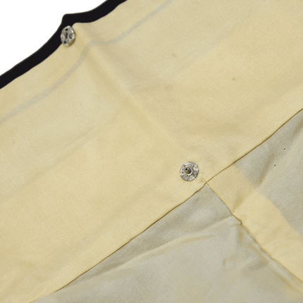 Vintage Kimono schwarz Seide 1950–1970 mit fünf Familienwappen – Japan Montsuki