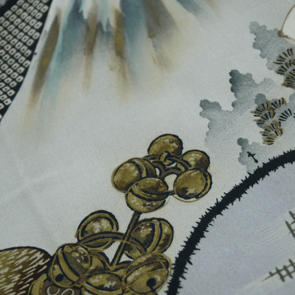 Antikes Herren-Nagajuban mit Fuji- und Drachenmotiv | Japan, ca. 1920–1950